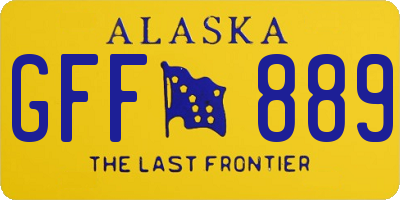 AK license plate GFF889