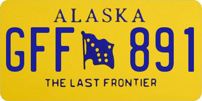 AK license plate GFF891