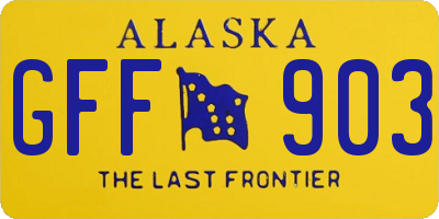 AK license plate GFF903