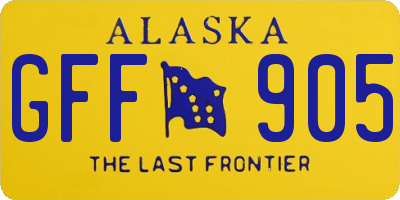 AK license plate GFF905