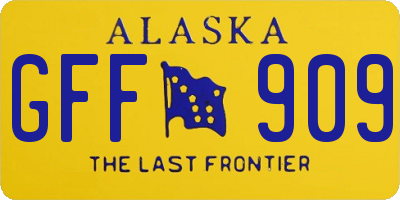 AK license plate GFF909