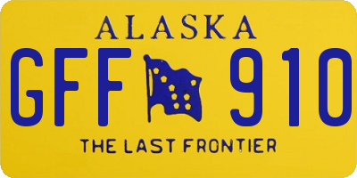 AK license plate GFF910