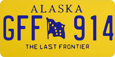 AK license plate GFF914