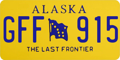 AK license plate GFF915