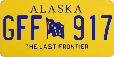 AK license plate GFF917