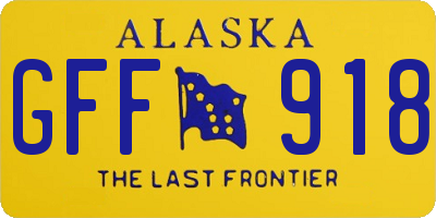 AK license plate GFF918