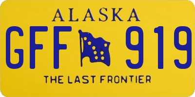 AK license plate GFF919