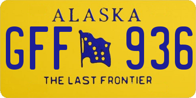 AK license plate GFF936