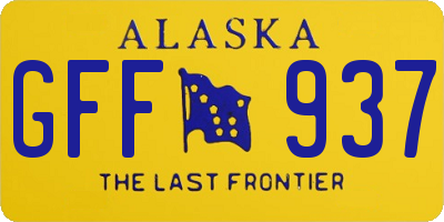AK license plate GFF937