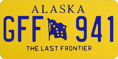 AK license plate GFF941