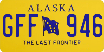 AK license plate GFF946