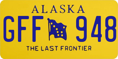 AK license plate GFF948