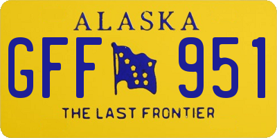 AK license plate GFF951