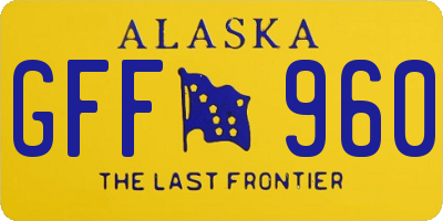 AK license plate GFF960