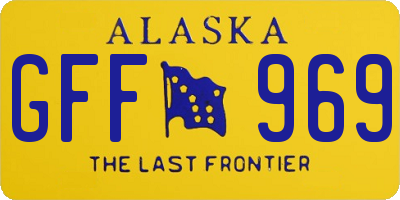 AK license plate GFF969