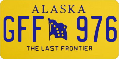 AK license plate GFF976