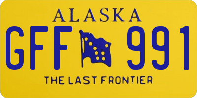AK license plate GFF991
