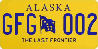 AK license plate GFG002