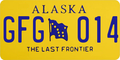 AK license plate GFG014