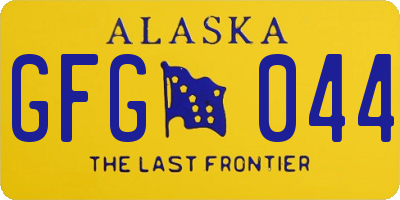 AK license plate GFG044