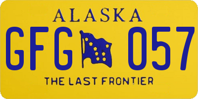 AK license plate GFG057