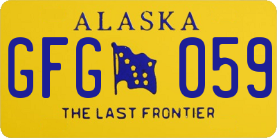 AK license plate GFG059