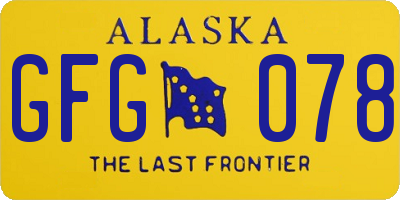 AK license plate GFG078