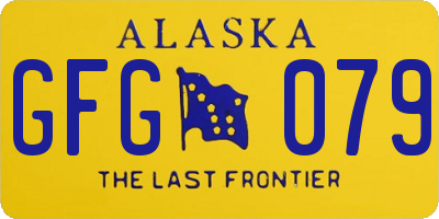 AK license plate GFG079