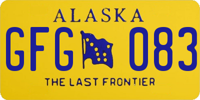 AK license plate GFG083
