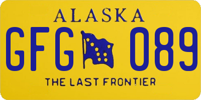 AK license plate GFG089