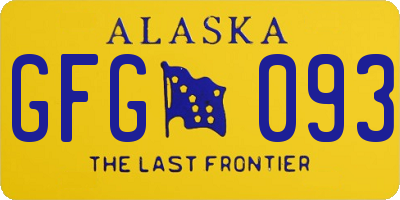 AK license plate GFG093