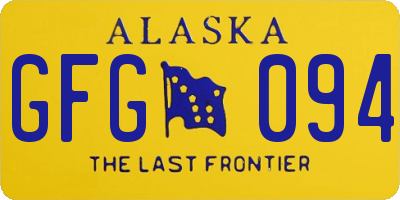 AK license plate GFG094