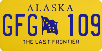 AK license plate GFG109