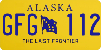 AK license plate GFG112