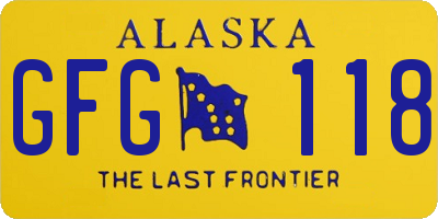 AK license plate GFG118