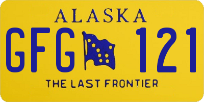 AK license plate GFG121