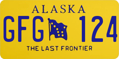 AK license plate GFG124