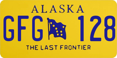 AK license plate GFG128