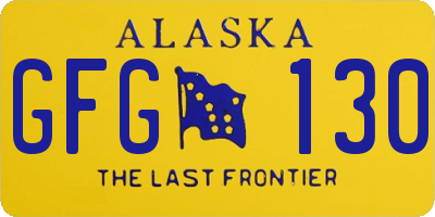 AK license plate GFG130