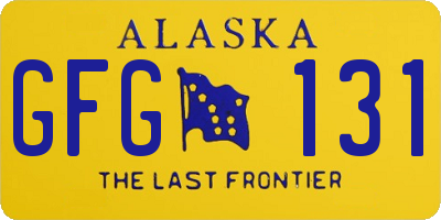 AK license plate GFG131