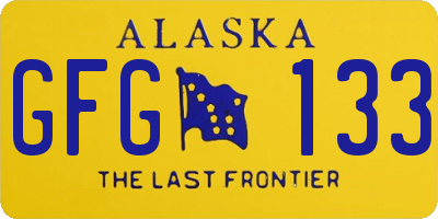 AK license plate GFG133