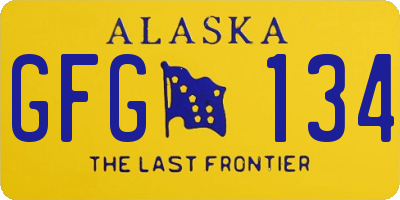 AK license plate GFG134