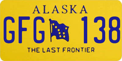 AK license plate GFG138