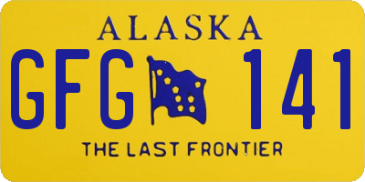 AK license plate GFG141