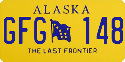 AK license plate GFG148