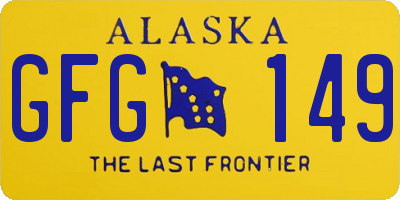 AK license plate GFG149