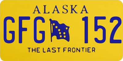 AK license plate GFG152