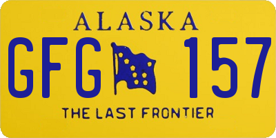 AK license plate GFG157