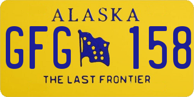 AK license plate GFG158