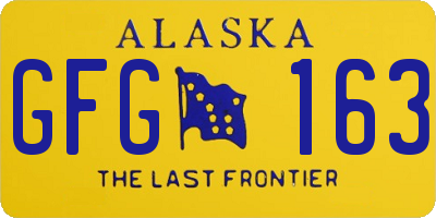 AK license plate GFG163